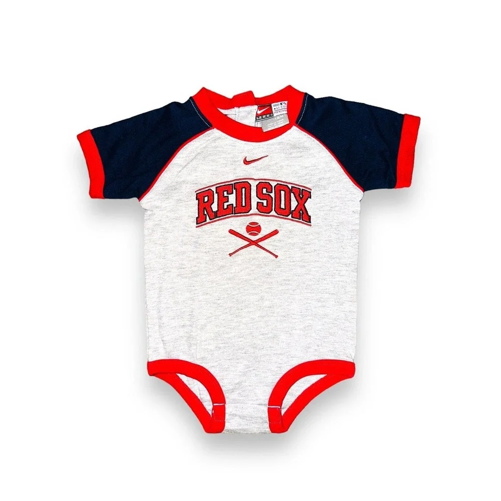 Vintage Nike Red Sox One‎ Piece Outfit Infant 18 months MLB Baseball Fan N3